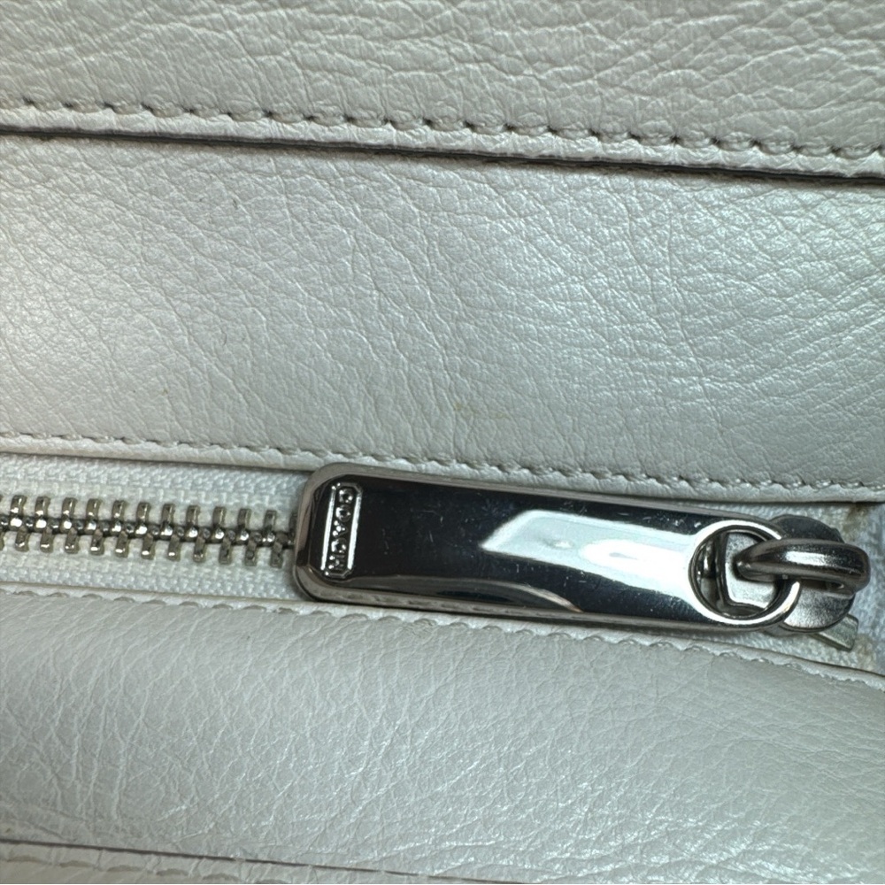 Coach RARE Madison Laser Cut White Leather Satchel Handbag Purse Shoulder Bag - Picture 5 of 14